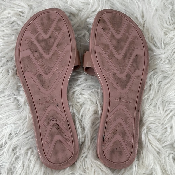 VINCE CAMUTO Evolet Jelly Thong Light Pink Open Toe Flip Flops Flats Size 9 - Picture 3 of 3